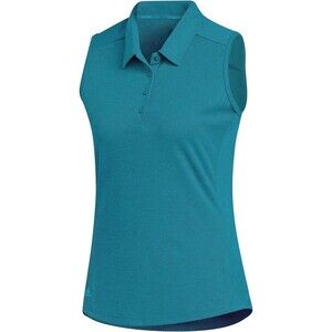 NEW adidas Advantage Womens Sleeveless Polo Teal X Small XS tennis golf